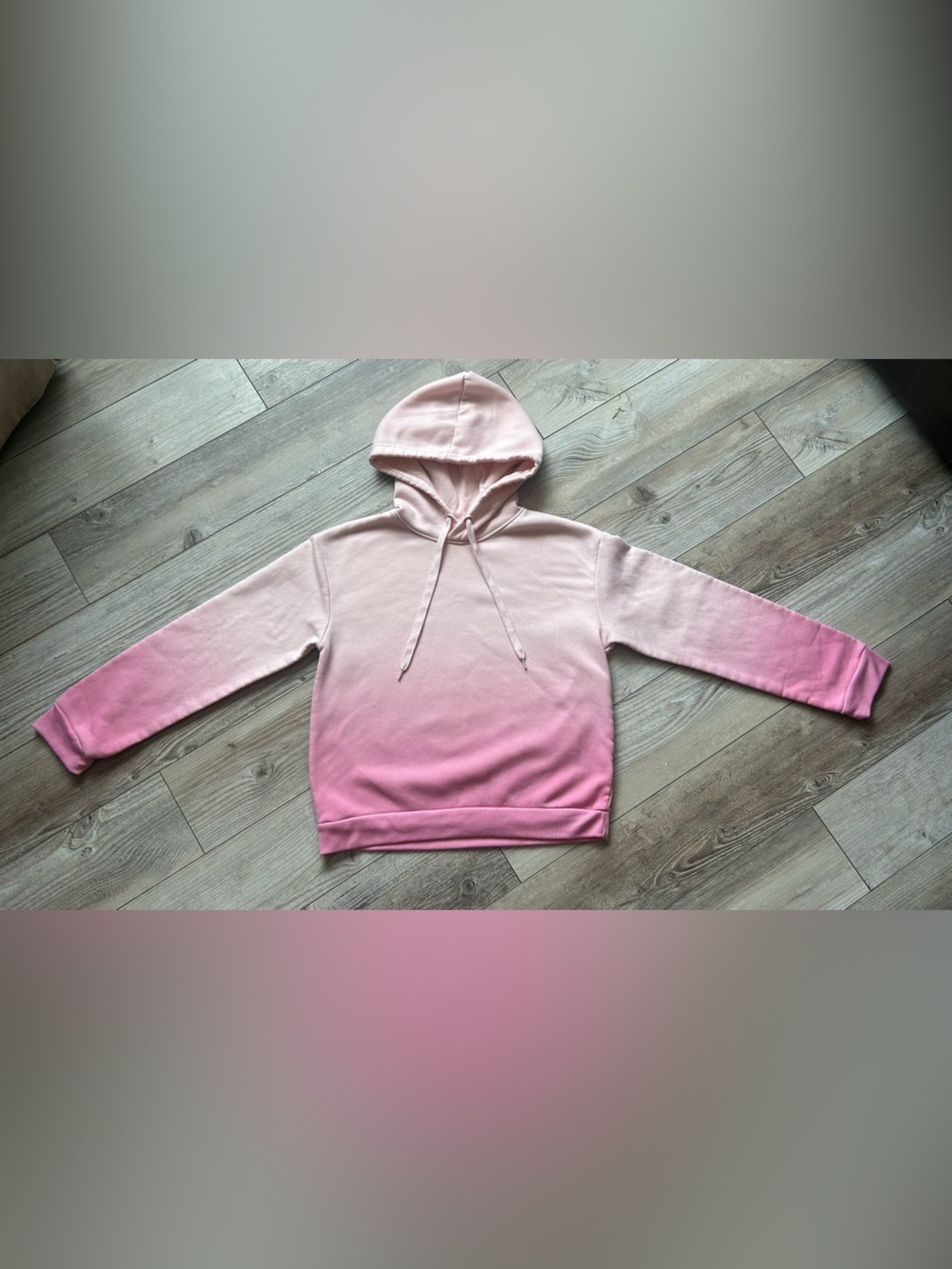 Lotus Active by Seven Pink Ombré Pullover Hoodie Size M